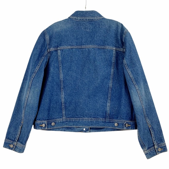 Izod Jeans Denim Jeans Trucker Jacket Medium Blue Wash - Picture 7 of 15